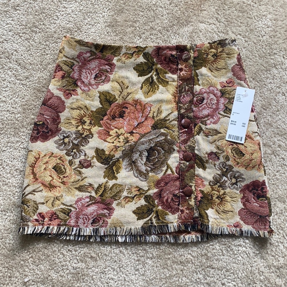 Floral Mini Skirt
